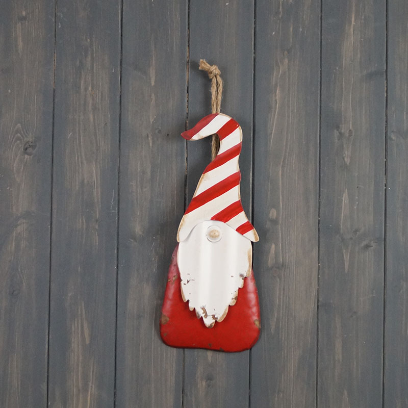 Red Metal Hanging Santa (30.5cm) detail page